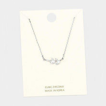 Load image into Gallery viewer, Clear Cubic Zirconia Leaf Pendant Necklace
