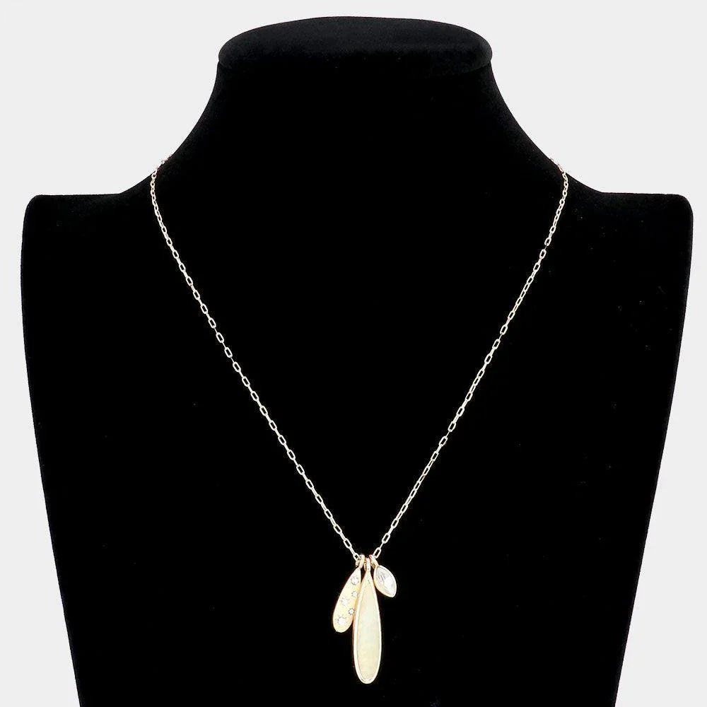 Semi Precious Teardrop Pendant Necklace - Jewelry Store by Erik Rayo