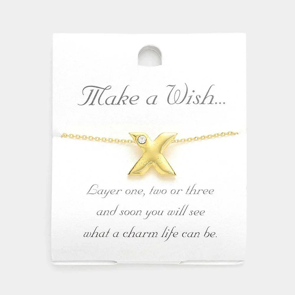 Letter X Monogram Pendant Necklace - Jewelry Store by Erik Rayo