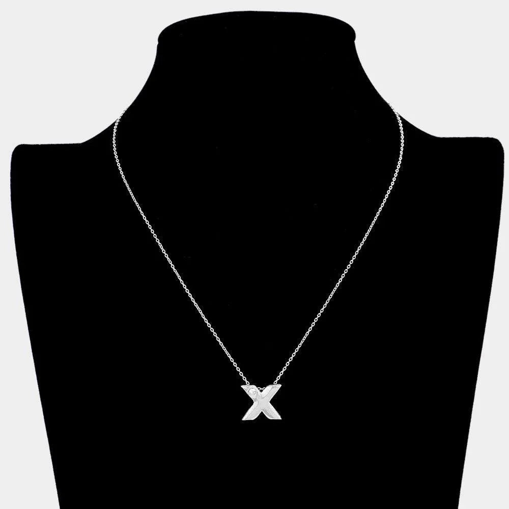 Letter X Monogram Pendant Necklace - Jewelry Store by Erik Rayo