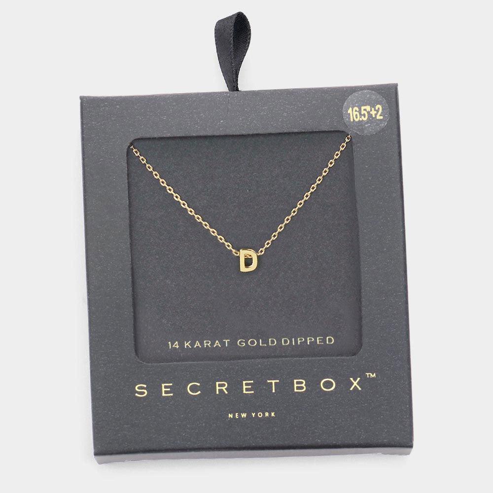 Gold D 14K Gold Dipped Monogram Pendant Necklace - Jewelry Store by Erik Rayo