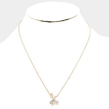 Load image into Gallery viewer, Gold Gold Dipped Cubic Zirconia Ballerina Pendant Necklace
