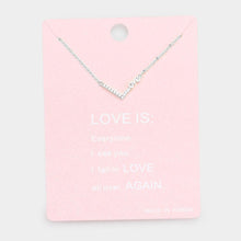 Load image into Gallery viewer, Clear Rhinestone Love Pendant Necklace
