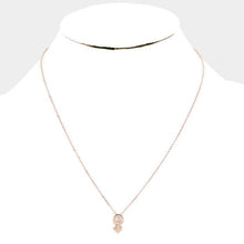 Load image into Gallery viewer, Rose Gold Gold Dipped Cubic Zirconia Female Astrological Sign Pendant Necklace
