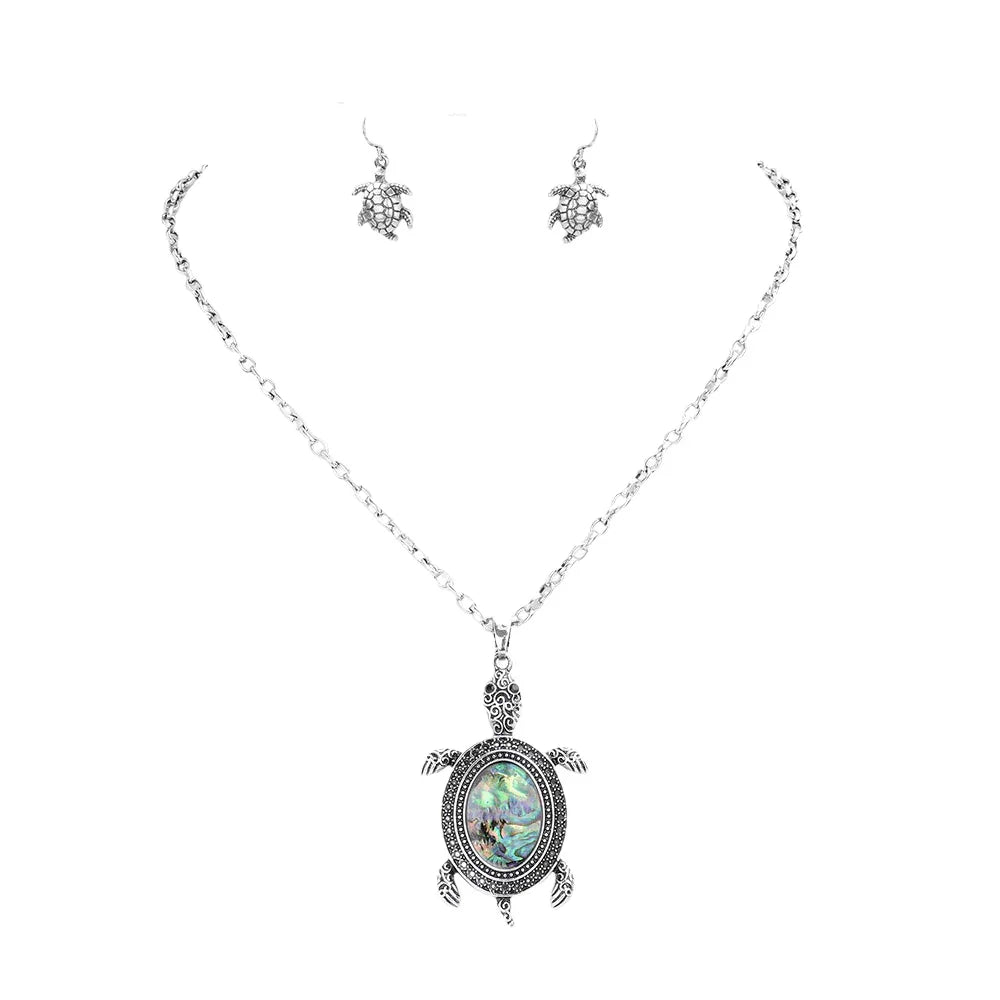 Abalone Turtle Pendant Necklace - Jewelry Store by Erik Rayo