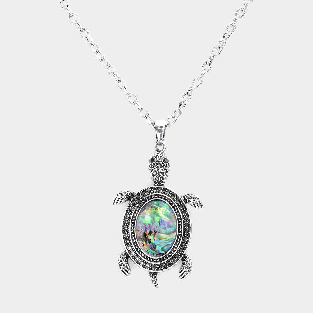 Abalone Turtle Pendant Necklace - Jewelry Store by Erik Rayo
