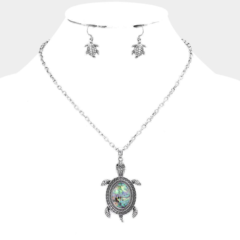 Abalone Turtle Pendant Necklace - Jewelry Store by Erik Rayo