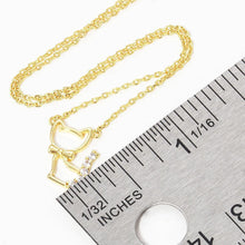 Load image into Gallery viewer, Gold Gold Dipped Rhinestone Embellished Cat Pendant Necklace
