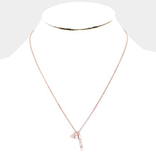 Load image into Gallery viewer, Rose Gold Gold Dipped CZ &#39;Love Me&#39; Heart Pendant Necklace
