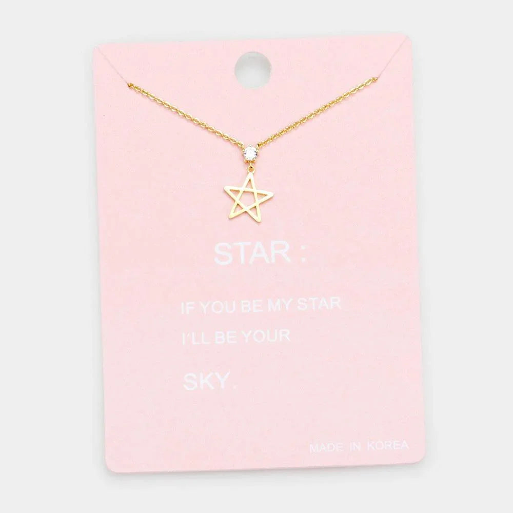 Gold Star Pendant Necklace - Jewelry Store by Erik Rayo