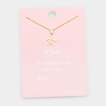 Load image into Gallery viewer, Gold Star Pendant Necklace
