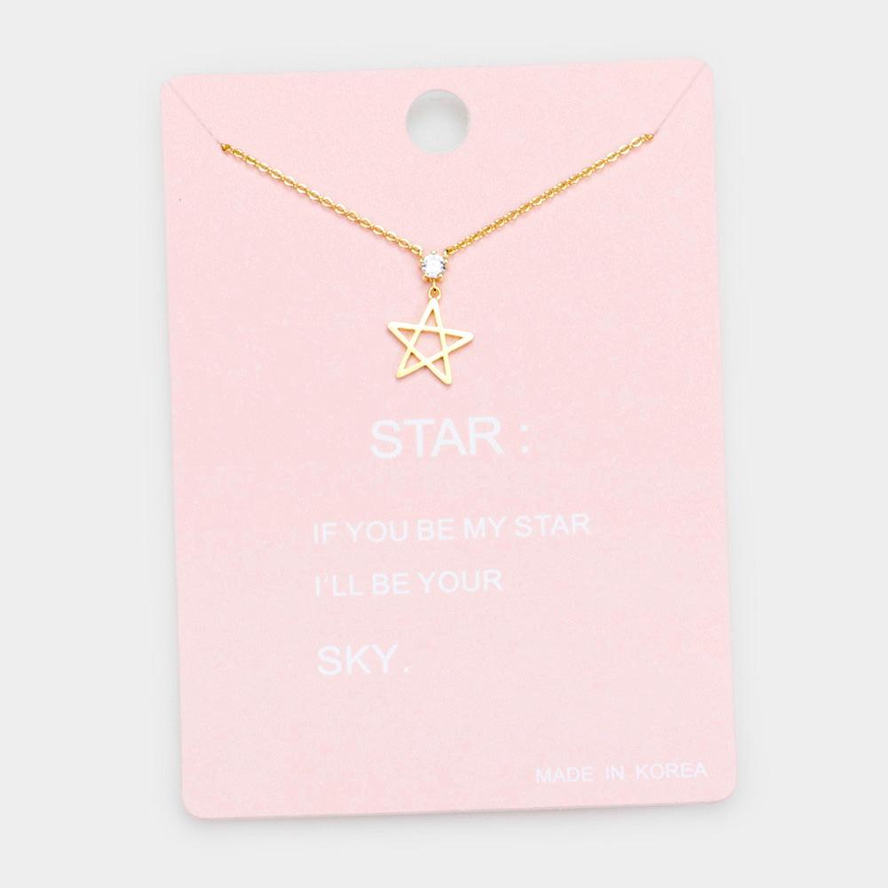 Gold Star Pendant Necklace