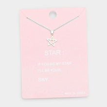 Load image into Gallery viewer, Clear Star Pendant Necklace
