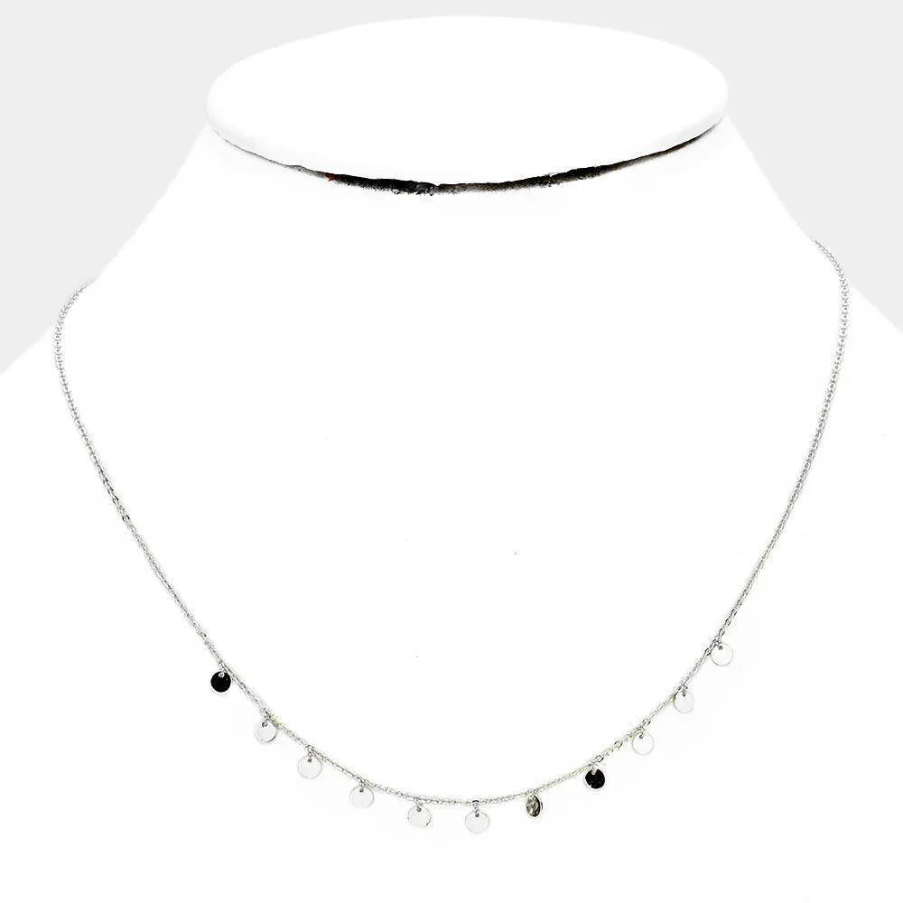 Gold White Gold Dipped Bubble Pendant Drop Collar Necklace - Jewelry Store by Erik Rayo