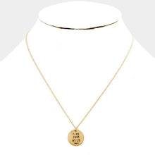 Load image into Gallery viewer, Gold Find Your Wild _ Disc Pendant Necklace Gift Bag Set
