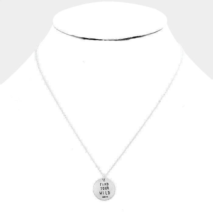 Find Your Wild _ Disc Pendant Necklace Gift Bag Set - Jewelry Store by Erik Rayo