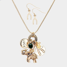 Load image into Gallery viewer, Gold Elephant Luck Pendant Necklace
