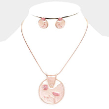 Load image into Gallery viewer, Rose Gold Crystal Abstract Design Pendant Necklace
