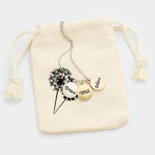 Load image into Gallery viewer, Dream Wish Believe _ Triple Disc Necklace Gift Bag Set
