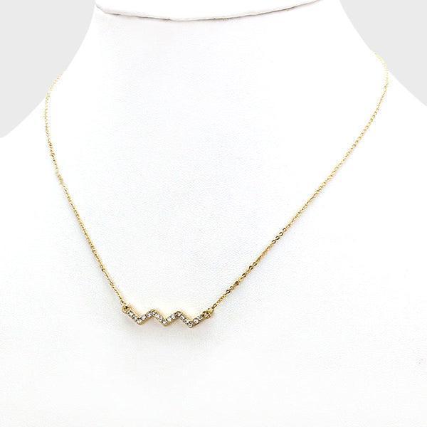 Gold Pave Chevron Necklace - Jewelry Store by Erik Rayo
