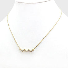 Load image into Gallery viewer, Gold Pave Chevron Necklace
