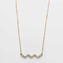 Load image into Gallery viewer, Gold Pave Chevron Necklace
