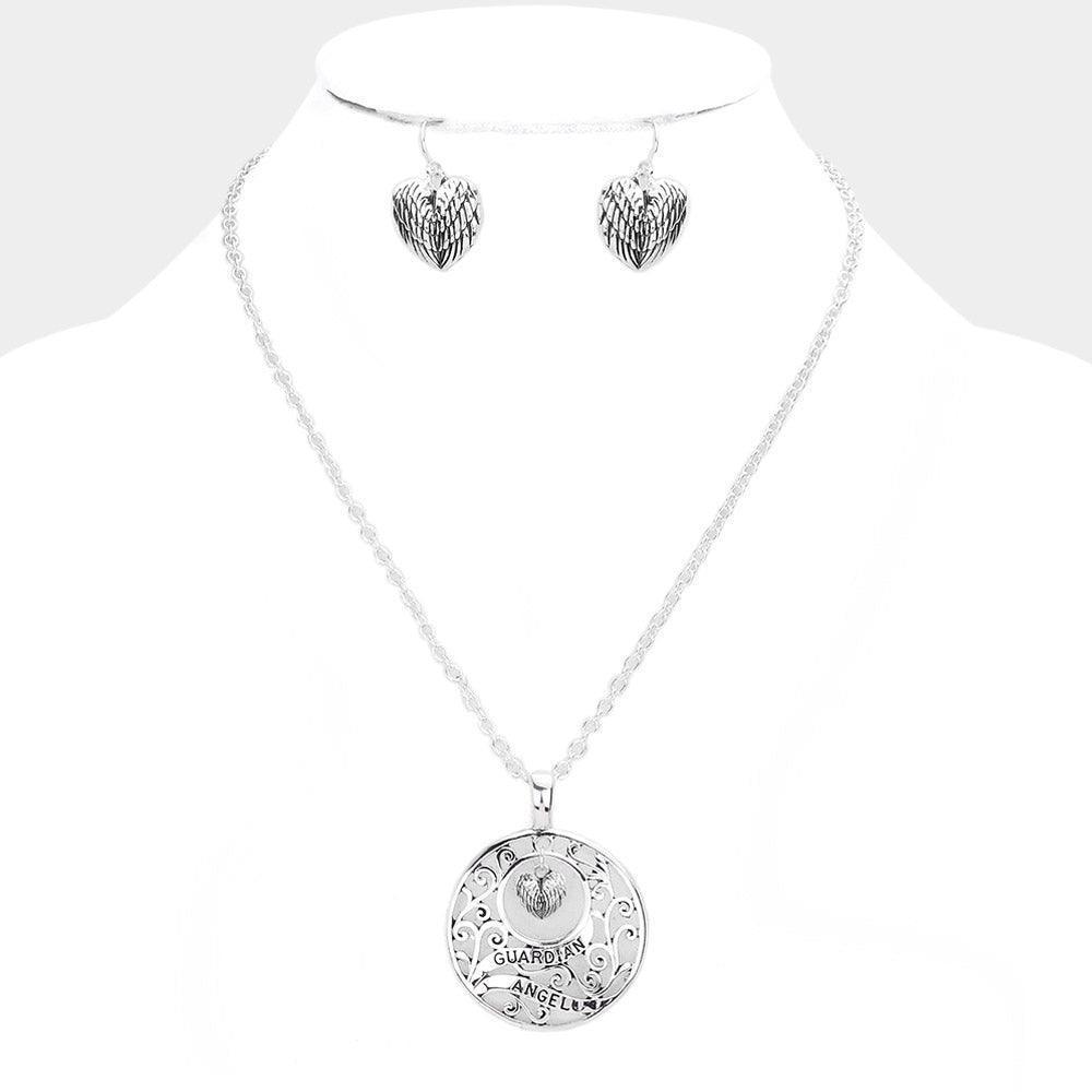 Silver Guardian Angel Pendant Necklace - Jewelry Store by Erik Rayo
