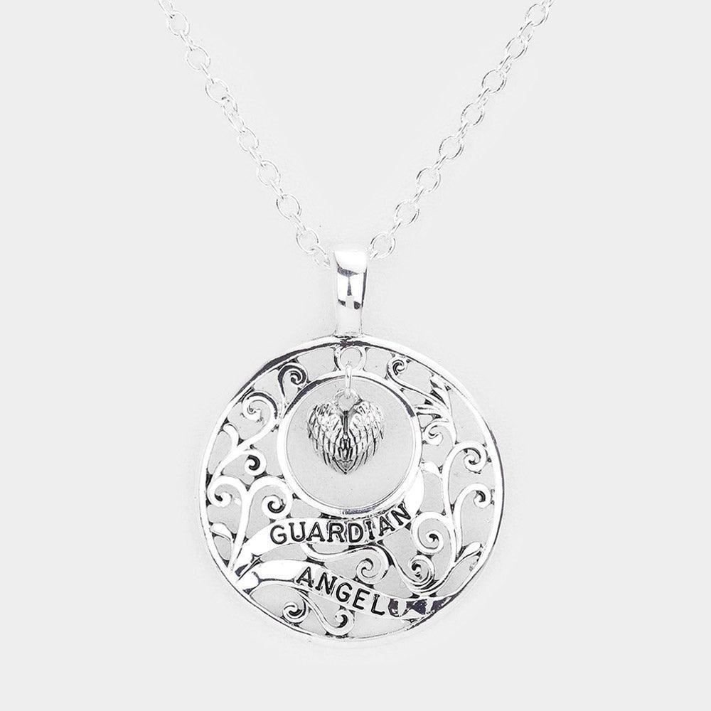 Silver Guardian Angel Pendant Necklace - Jewelry Store by Erik Rayo