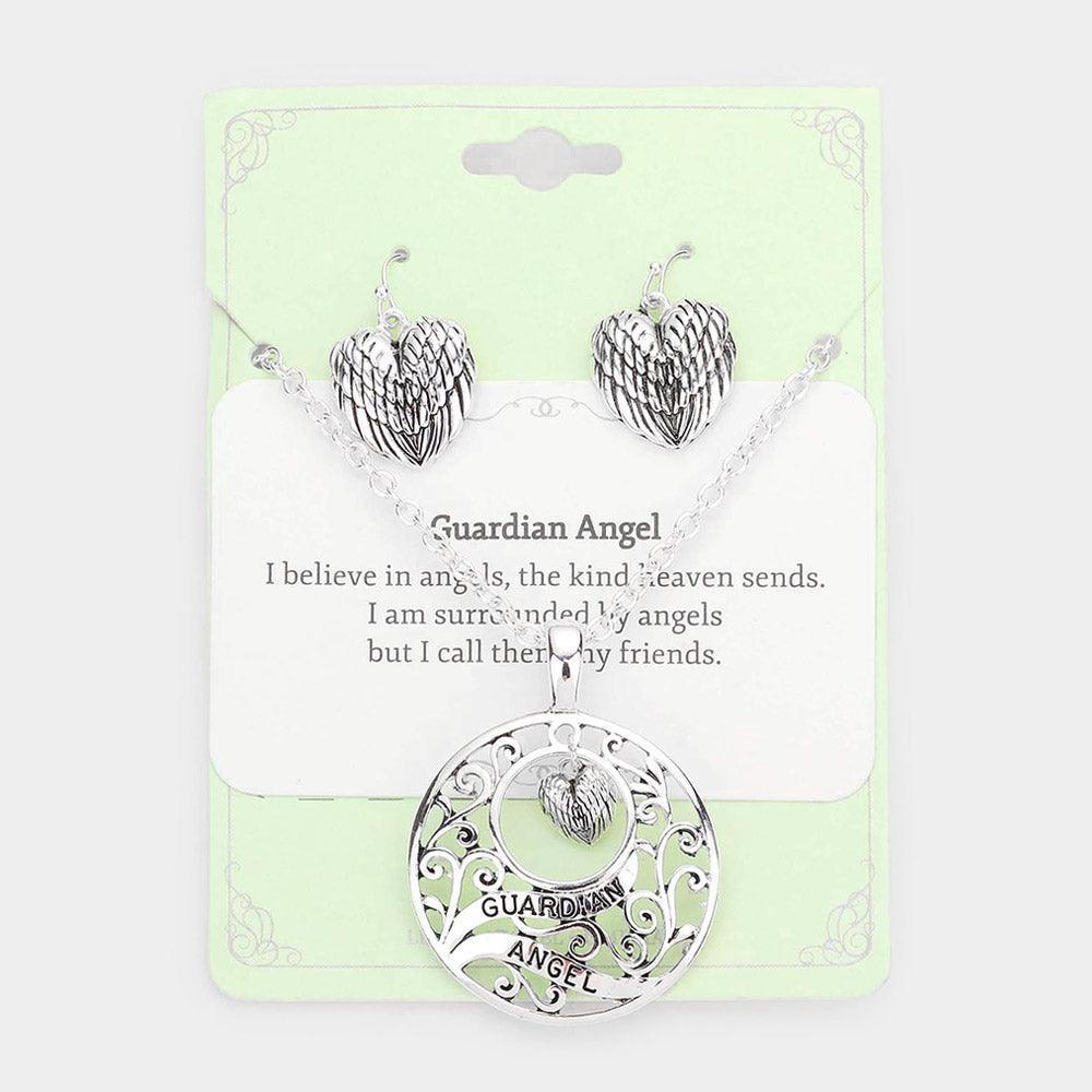 Silver Guardian Angel Pendant Necklace - Jewelry Store by Erik Rayo