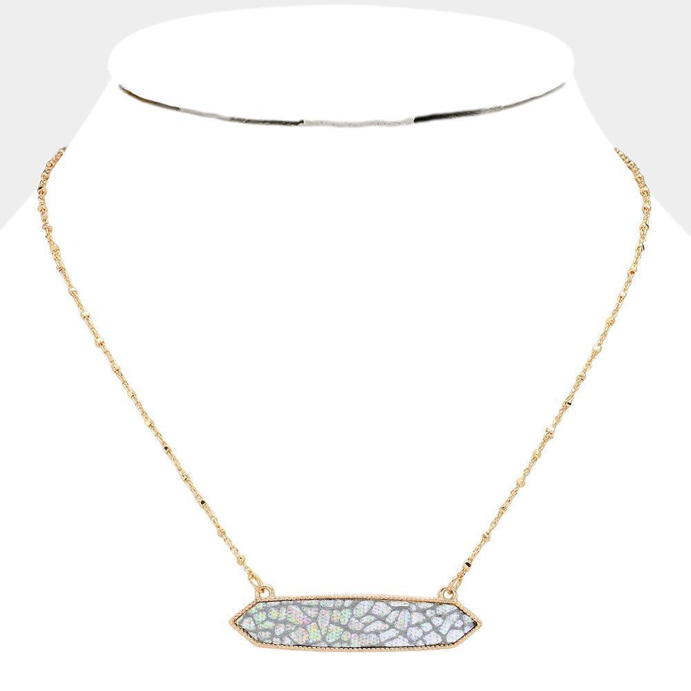 Patterned Hexagon Pendant Necklace - Jewelry Store by Erik Rayo