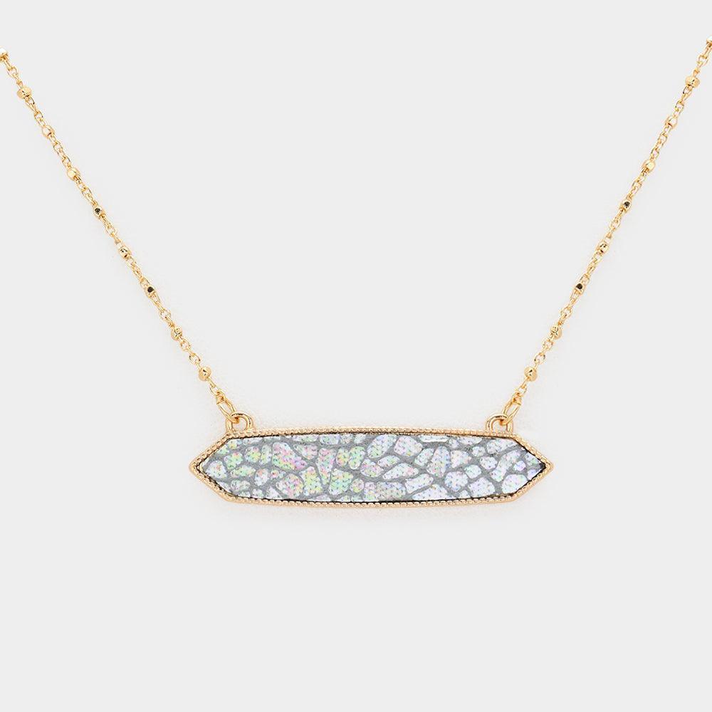 Patterned Hexagon Pendant Necklace - Jewelry Store by Erik Rayo