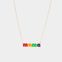 Load image into Gallery viewer, mama Enamel Message Pendant Necklace
