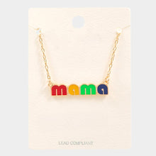 Load image into Gallery viewer, mama Enamel Message Pendant Necklace
