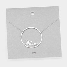 Load image into Gallery viewer, Brass Forever Pendant Necklace
