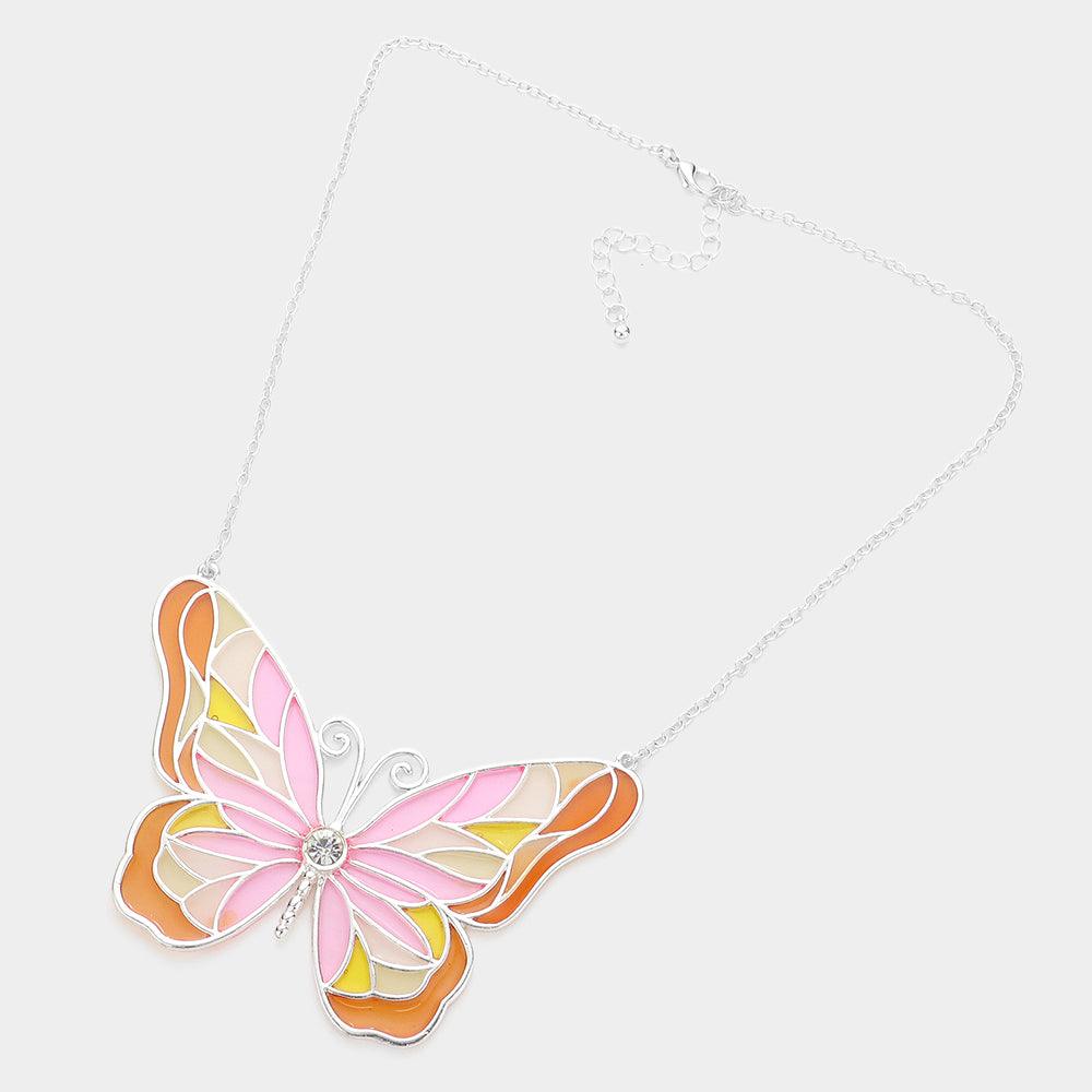 Colorful Butterfly Pendant Necklace - Jewelry Store by Erik Rayo