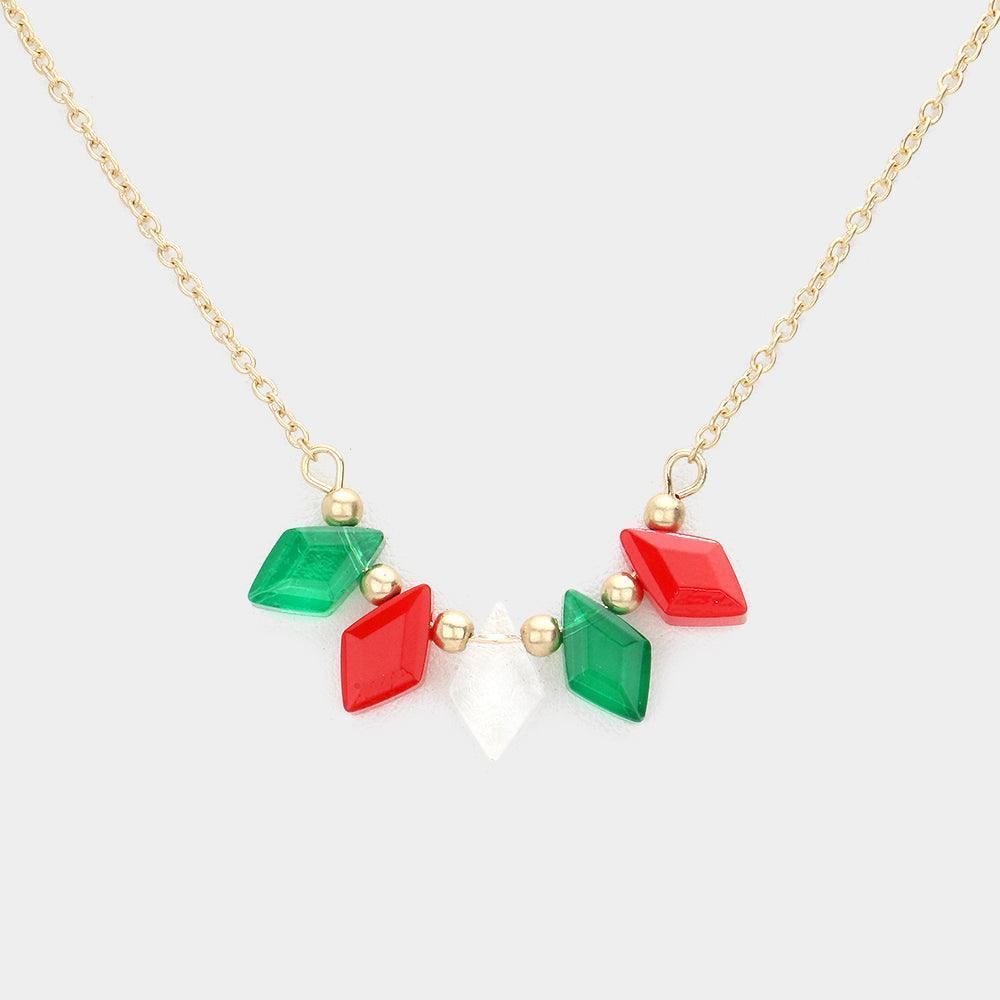 Rhombus Beaded Pendant Necklace - Jewelry Store by Erik Rayo