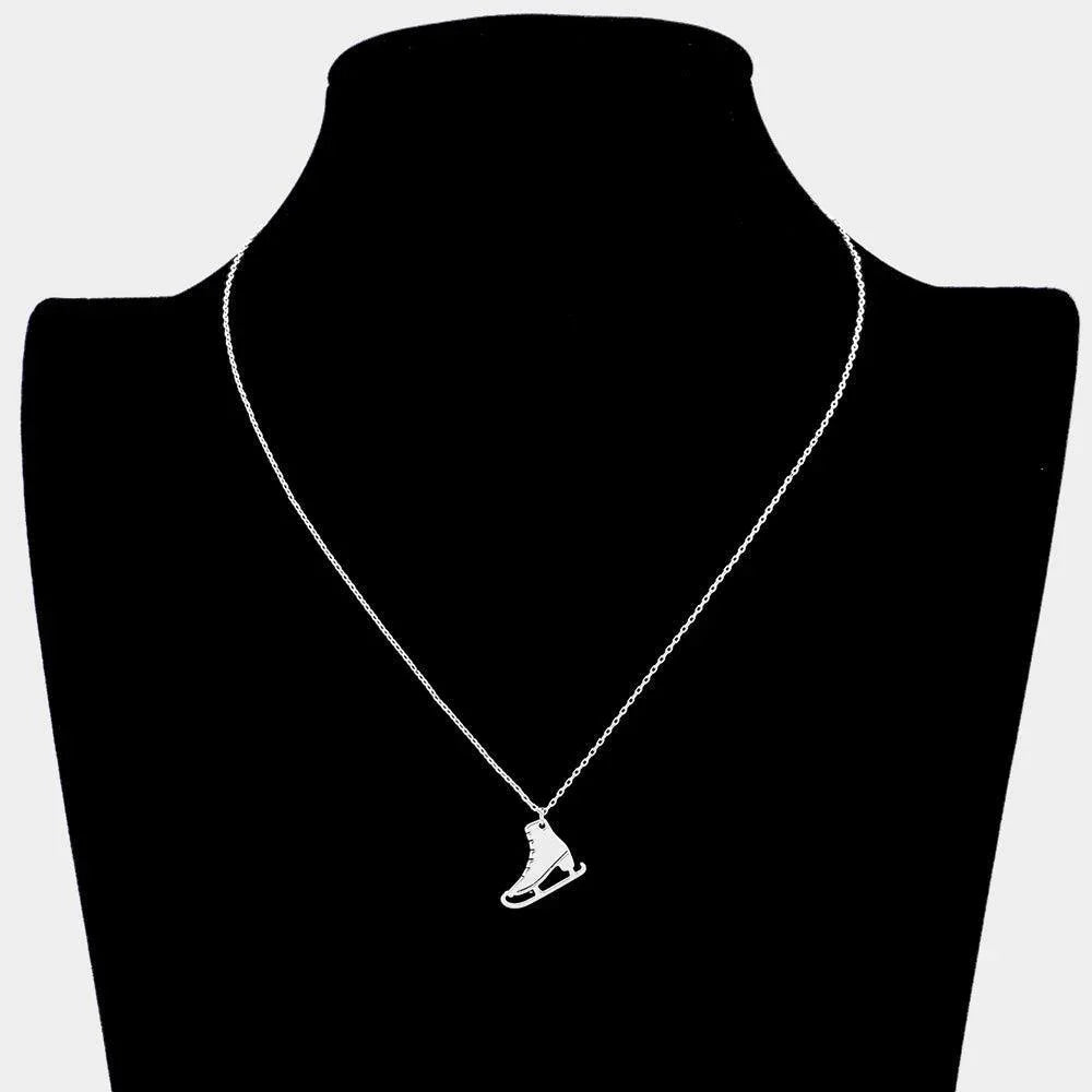Metal Skate Shoe Pendant Necklace - Jewelry Store by Erik Rayo