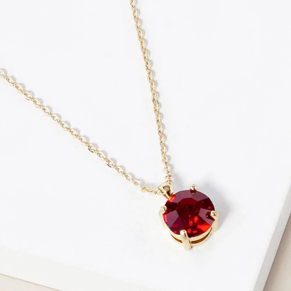 Red January - Birthstone Pendant Necklace - Jewelry Store by Erik Rayo