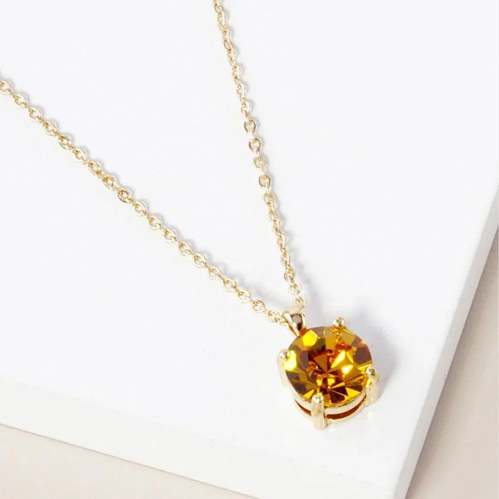 Yellow November - Birthstone Pendant Necklace - Jewelry Store by Erik Rayo