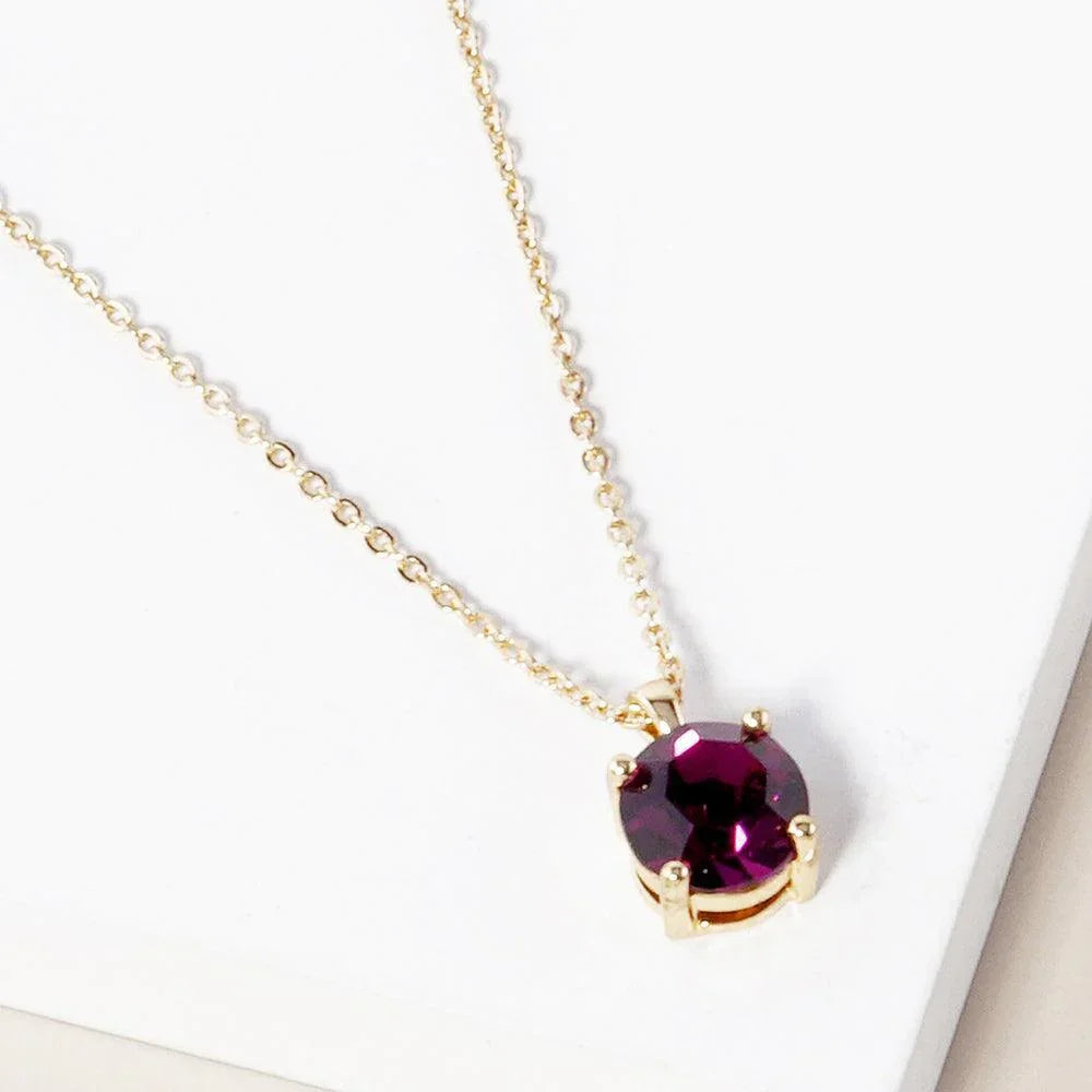 Gold Febrary - Birthstone Pendant Necklace - Jewelry Store by Erik Rayo