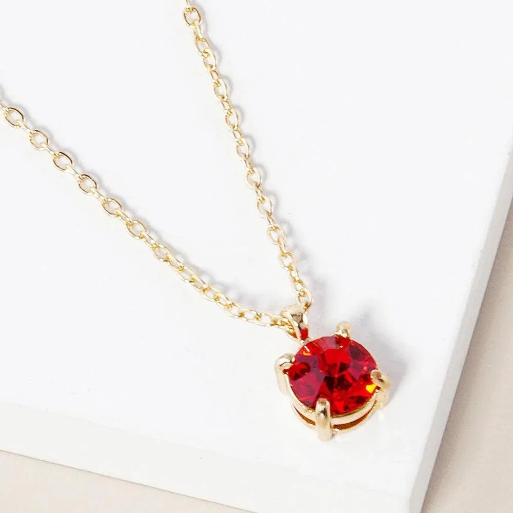 Gold July - Birthstone Pendant Necklace - Jewelry Store by Erik Rayo