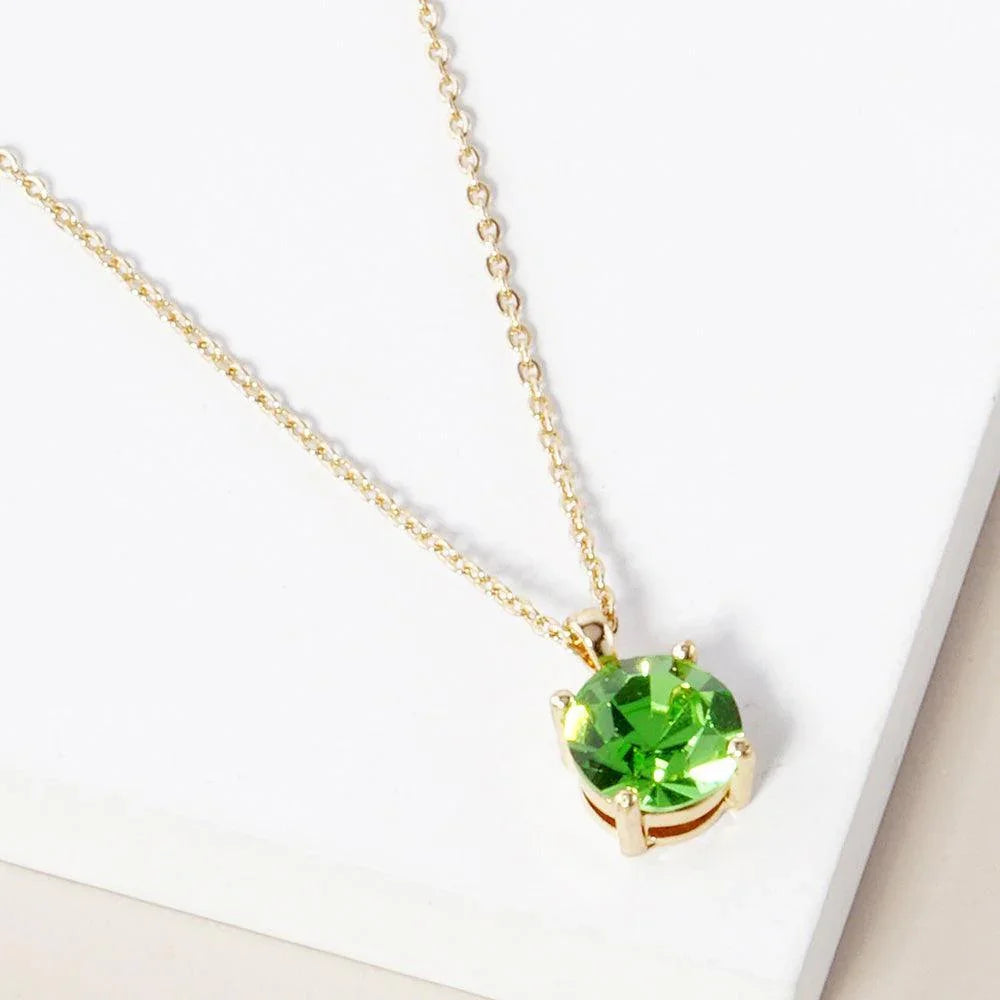 Gold August - Birthstone Pendant Necklace - Jewelry Store by Erik Rayo