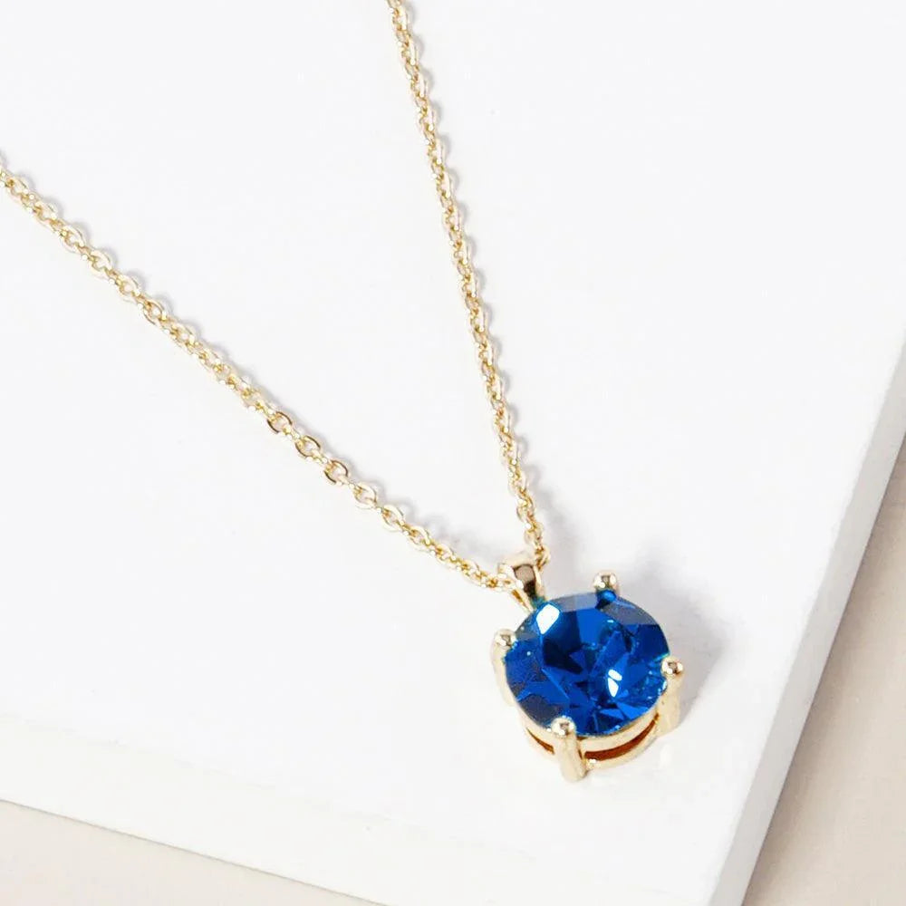 Gold September - Birthstone Pendant Necklace - Jewelry Store by Erik Rayo