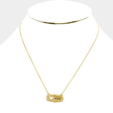 Load image into Gallery viewer, Gold &quot;Hope&quot; pigeon pendant necklace
