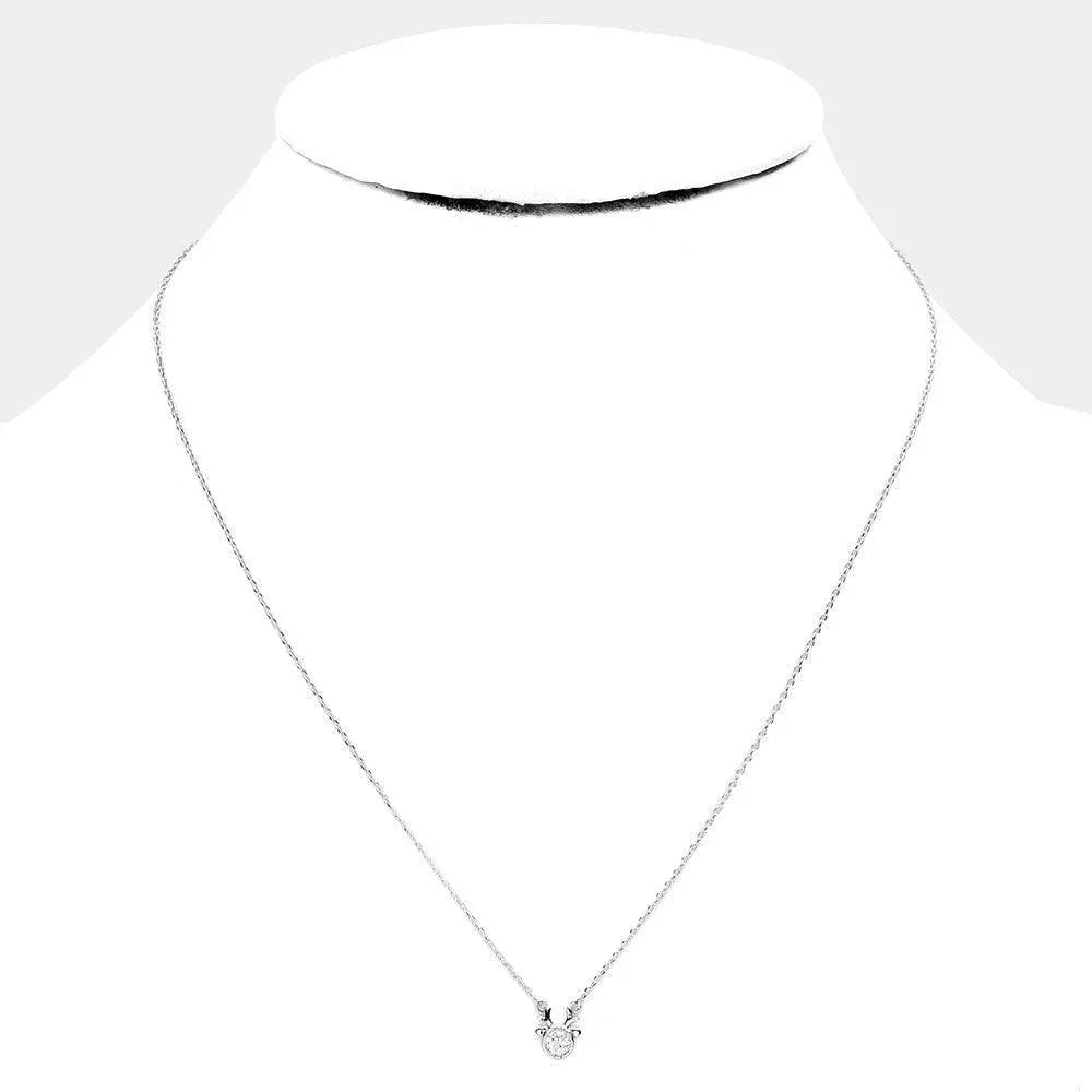 Stone Brass Metal Rudolph Pendant Necklace - Jewelry Store by Erik Rayo