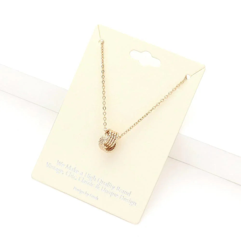 Gold Double Open Metal Circle Link Pendant Necklace - Jewelry Store by Erik Rayo