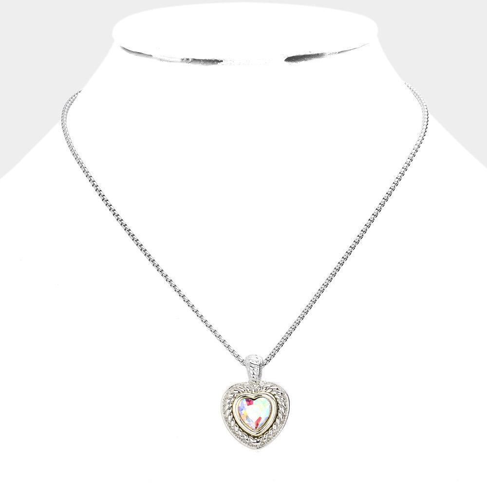 Heart Stone Pendant Necklace - Jewelry Store by Erik Rayo