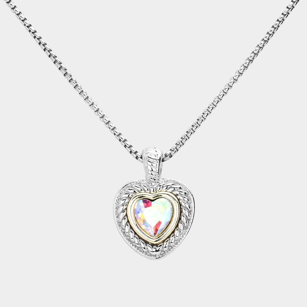 Heart Stone Pendant Necklace - Jewelry Store by Erik Rayo