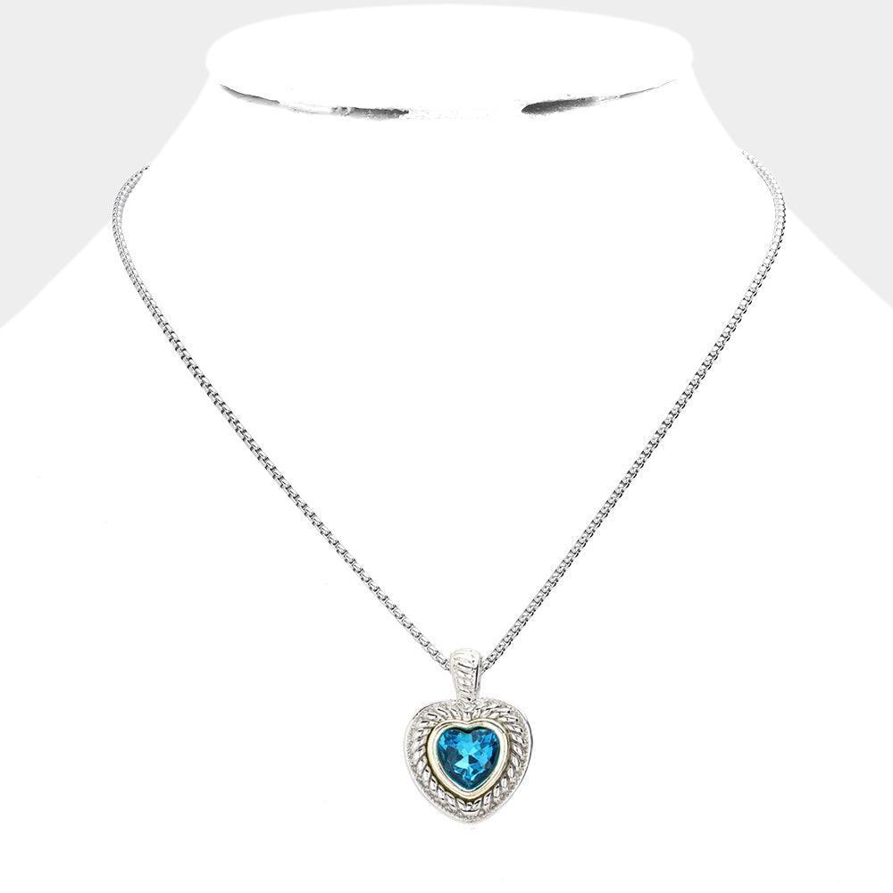Heart Stone Pendant Necklace - Jewelry Store by Erik Rayo