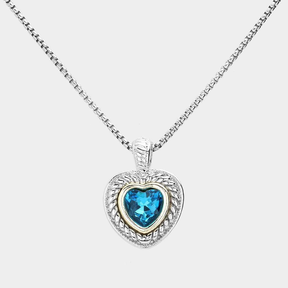 Heart Stone Pendant Necklace - Jewelry Store by Erik Rayo